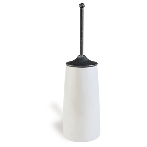Toilet Brush, StilHaus F12A, Classic-Style Round Ceramic Toilet Brush Holder F12A